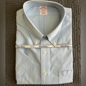 Brooks Brothers Blue Checkered Dress Shirt